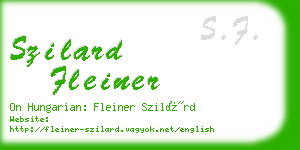 szilard fleiner business card